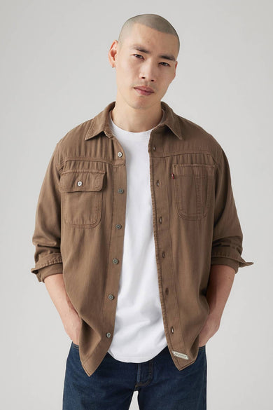 Chemise à manches longues - brun