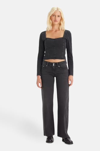 SUPERLOW LOOSE - Dark grey denim