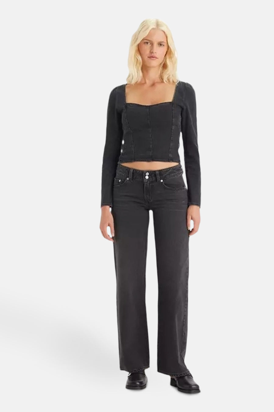 SUPERLOW LOOSE - Dark grey denim - LEVI'S YOUTH