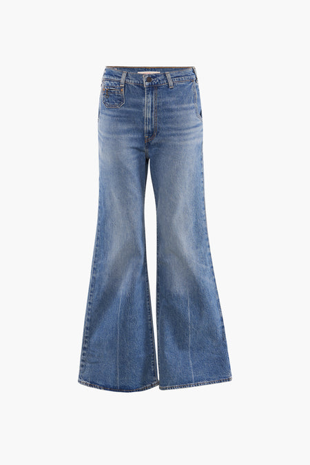 RIBCAGE BELLS VINTAGE - mid blue denim