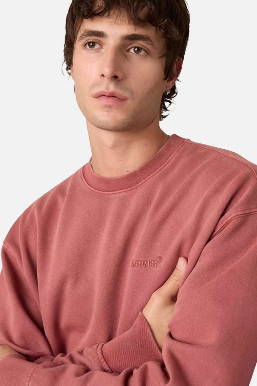 Roze sweater van Levi's® met lange mouwen en ronde hals.