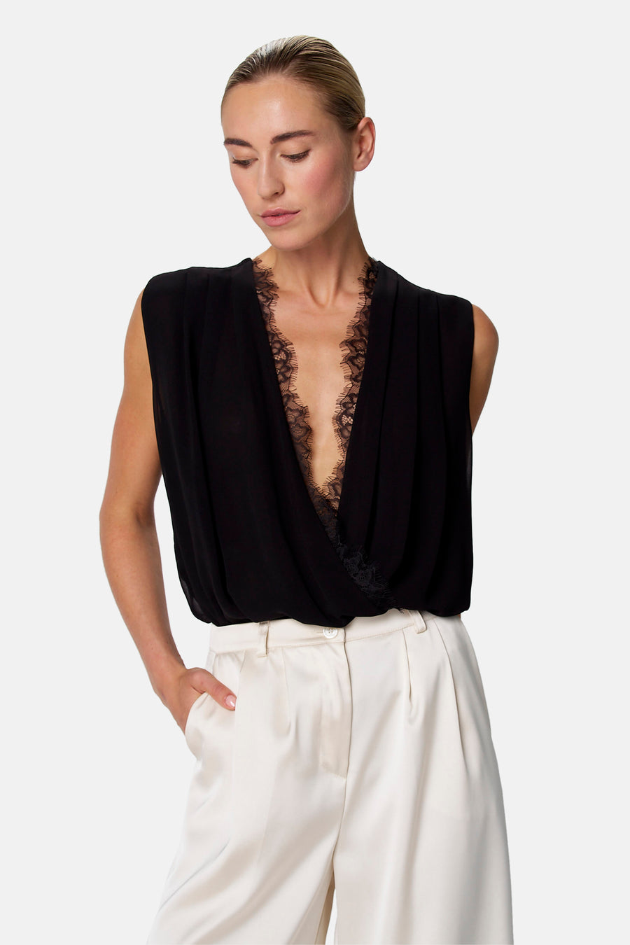 Blouse sans manches - noir