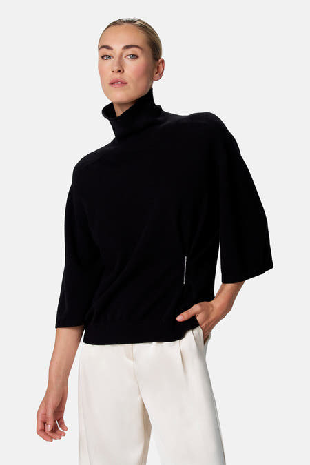 Pull à col roulant - noir