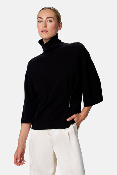 Pull à col roulant - noir