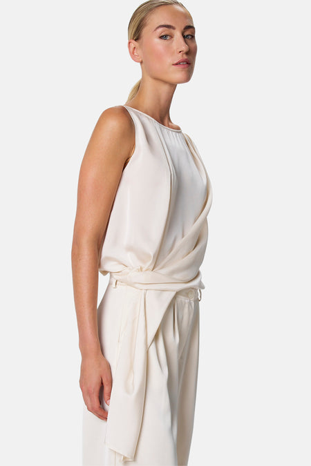 Blouse à manches courtes - écru