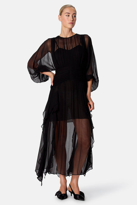 Robe à manches longues - noir
