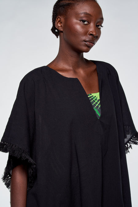 Robe &agrave; manches longues - noir