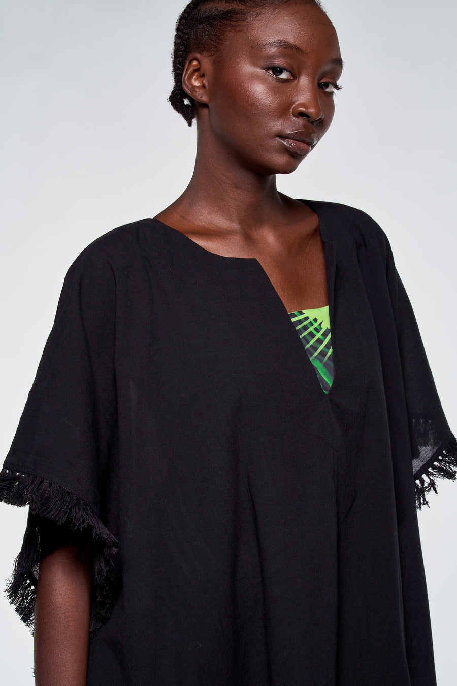 Robe &agrave; manches longues - noir