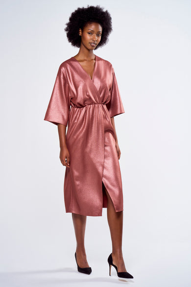 Robe &agrave; manches courtes - rose