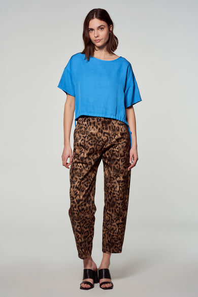 Blouse à manches courtes - bleu