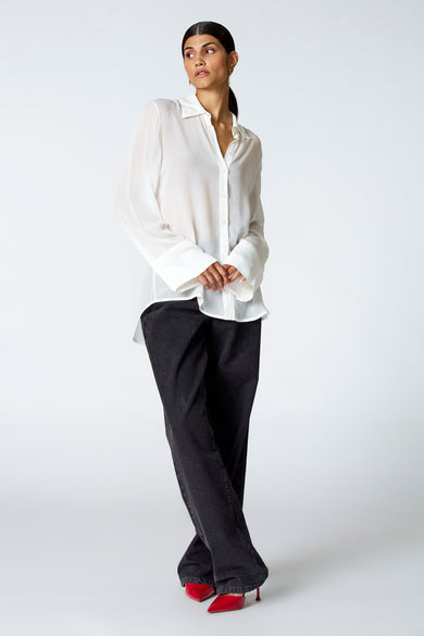 Blouse à manches longues - écru