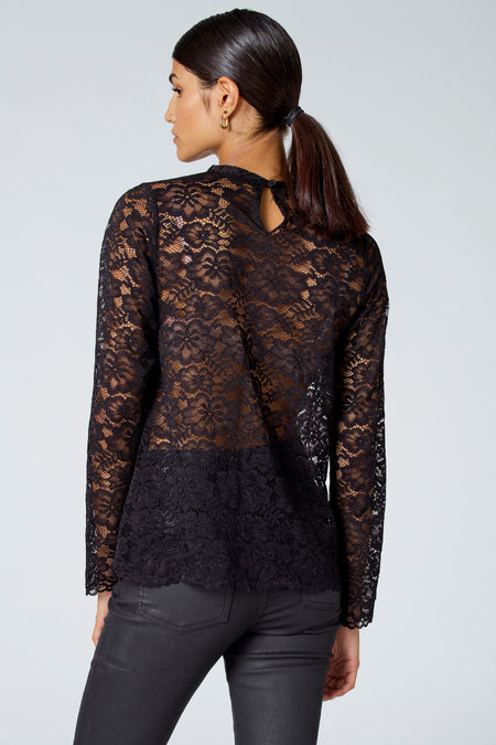 Blouse à manches longues - noir