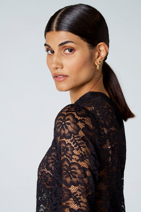 Blouse à manches longues - noir