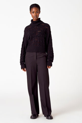 Pull à col roulé - noir