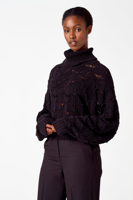 Pull col roulé Noir - Astrid Black Label
