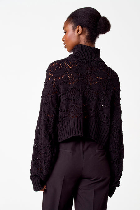 Pull col roulé Noir - Astrid Black Label