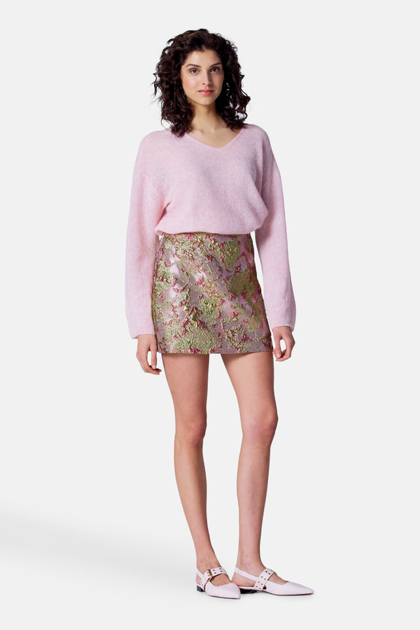 Pull col V Rose - Astrid Black Label