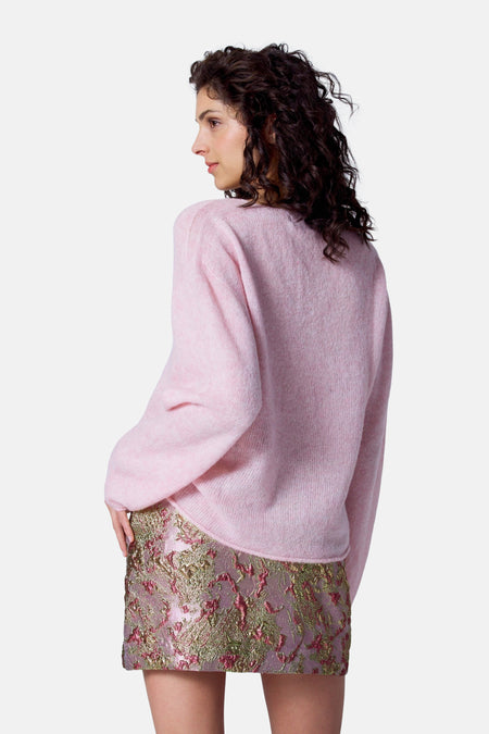 Pull col V Rose - Astrid Black Label