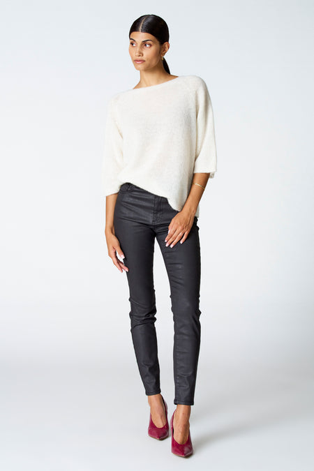 Pull col O Écru - Astrid Black Label