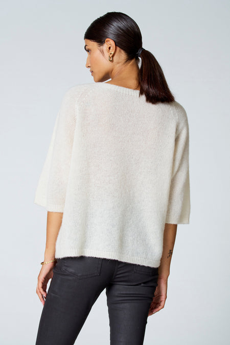 Pull col O Écru - Astrid Black Label