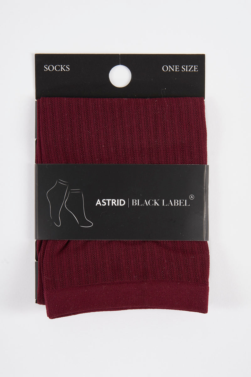 Chaussettes Bordeaux - Astrid Black Label