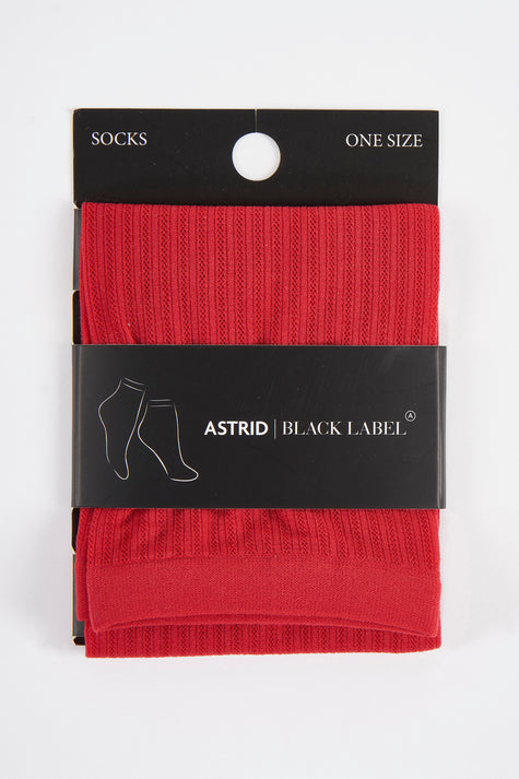 Chaussettes Rouge - Astrid Black Label