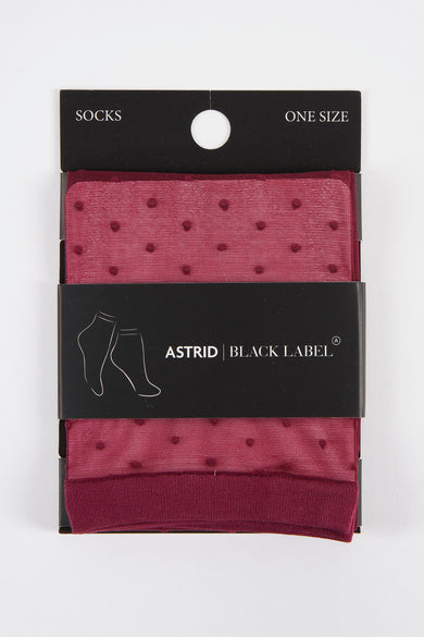 Chaussettes Bordeaux - Astrid Black Label