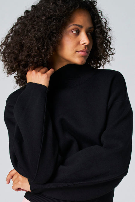 Pull à col roulé - noir
