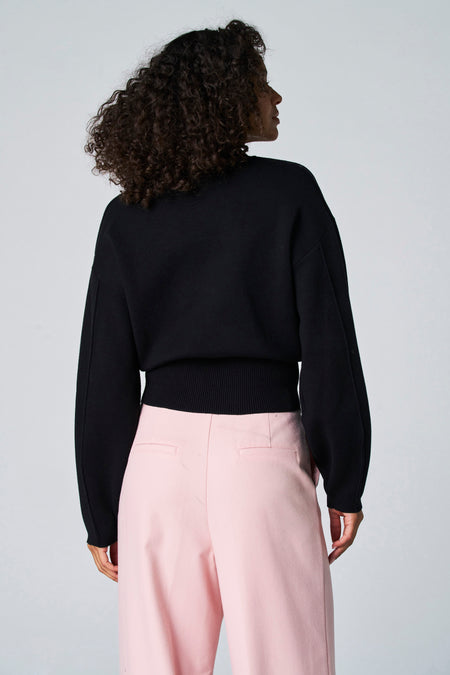 Pull à col roulé - noir