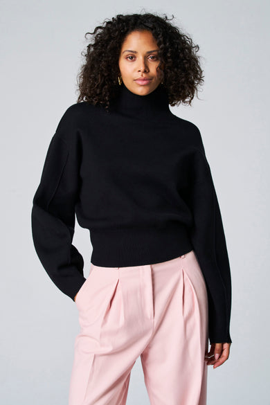 Pull à col roulé - noir