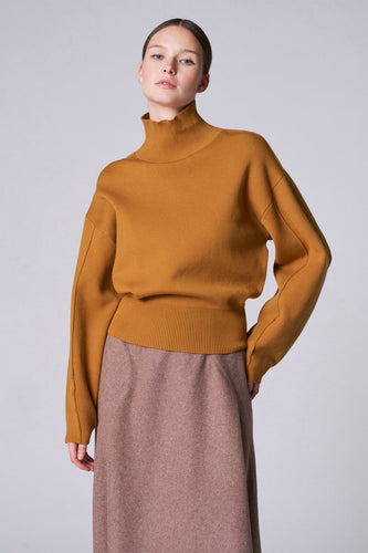 Pull à col roulé - vert