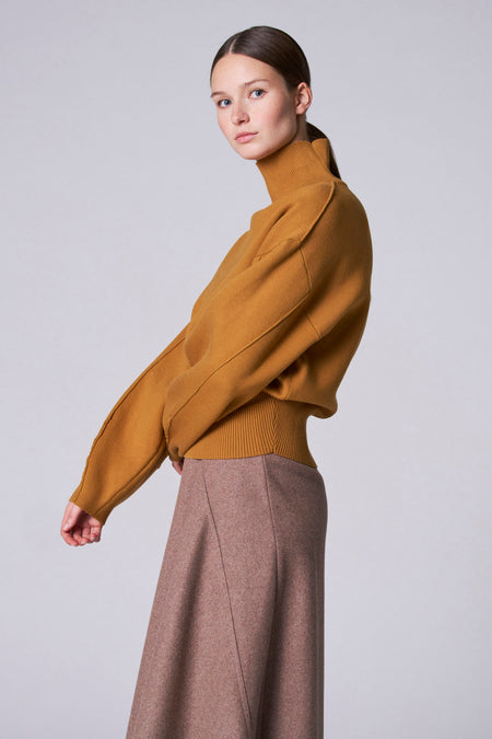 Pull à col roulé - vert