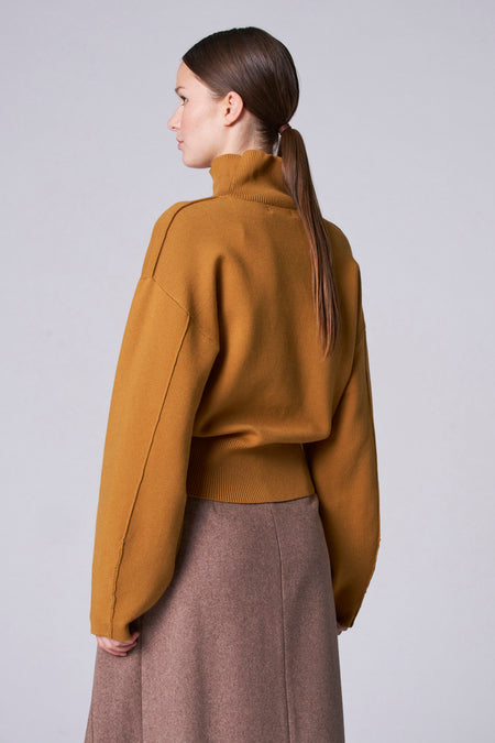 Pull à col roulé - vert