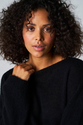 Pull à col rond - noir - Astrid Black Label