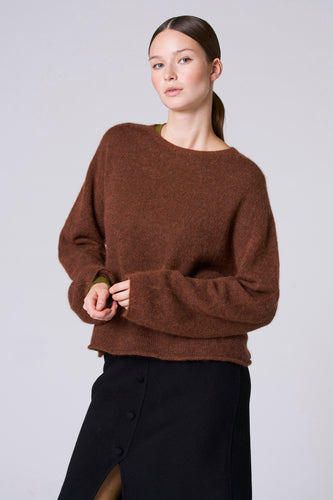 Pull à col rond - Brun - Astrid Black Label