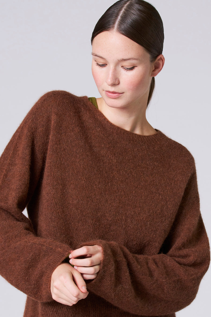 Pull à col rond - Brun - Astrid Black Label