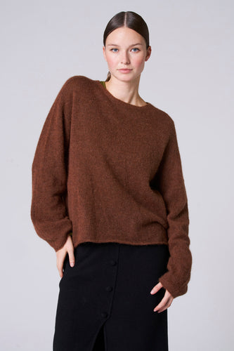 Pull à col rond - Brun - Astrid Black Label