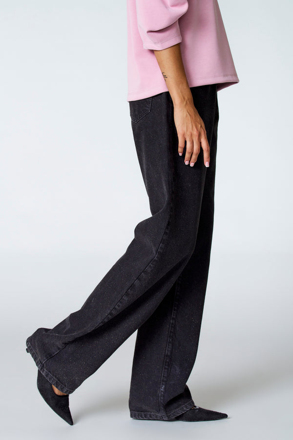 Jeans straight Black denim - Astrid Black Label