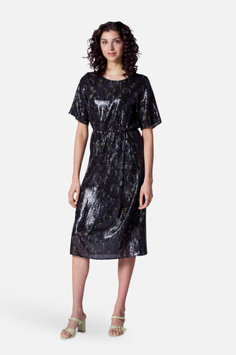 Robe à manches courtes - Noir