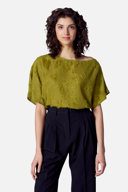 Blouse à manches courtes - vert