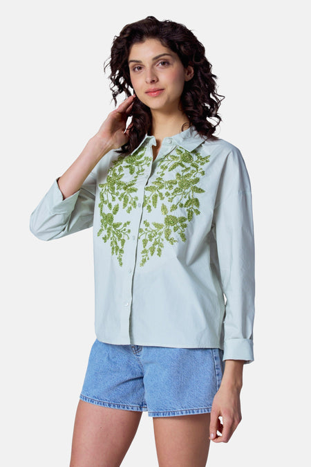 Blouse à manches longues - vert