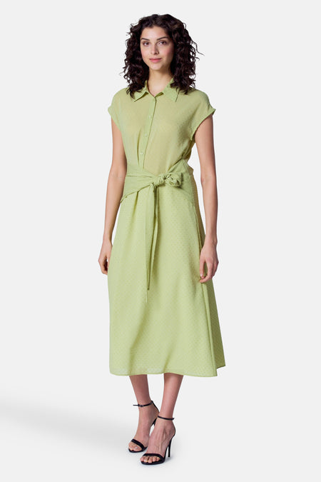 Robe à manches courtes - vert
