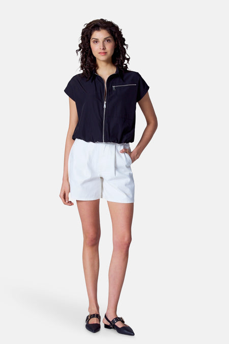 Blouse à manches courtes - Noir