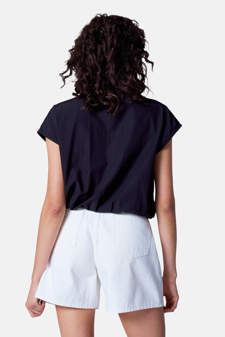 Blouse à manches courtes - Noir