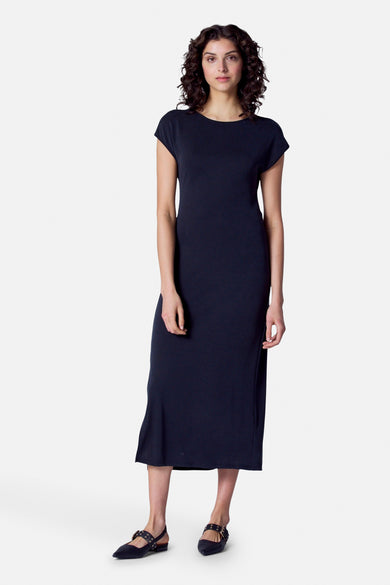 Robe à manches courtes - Noir