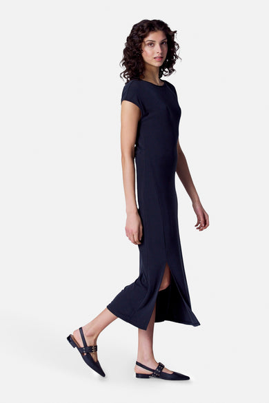 Robe à manches courtes - Noir