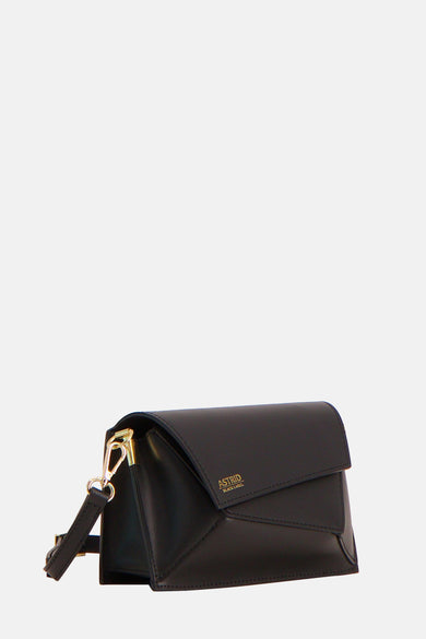 Sac à dos noir Astrid Black Label, avec des détails dorés et un design épuré et minimaliste.