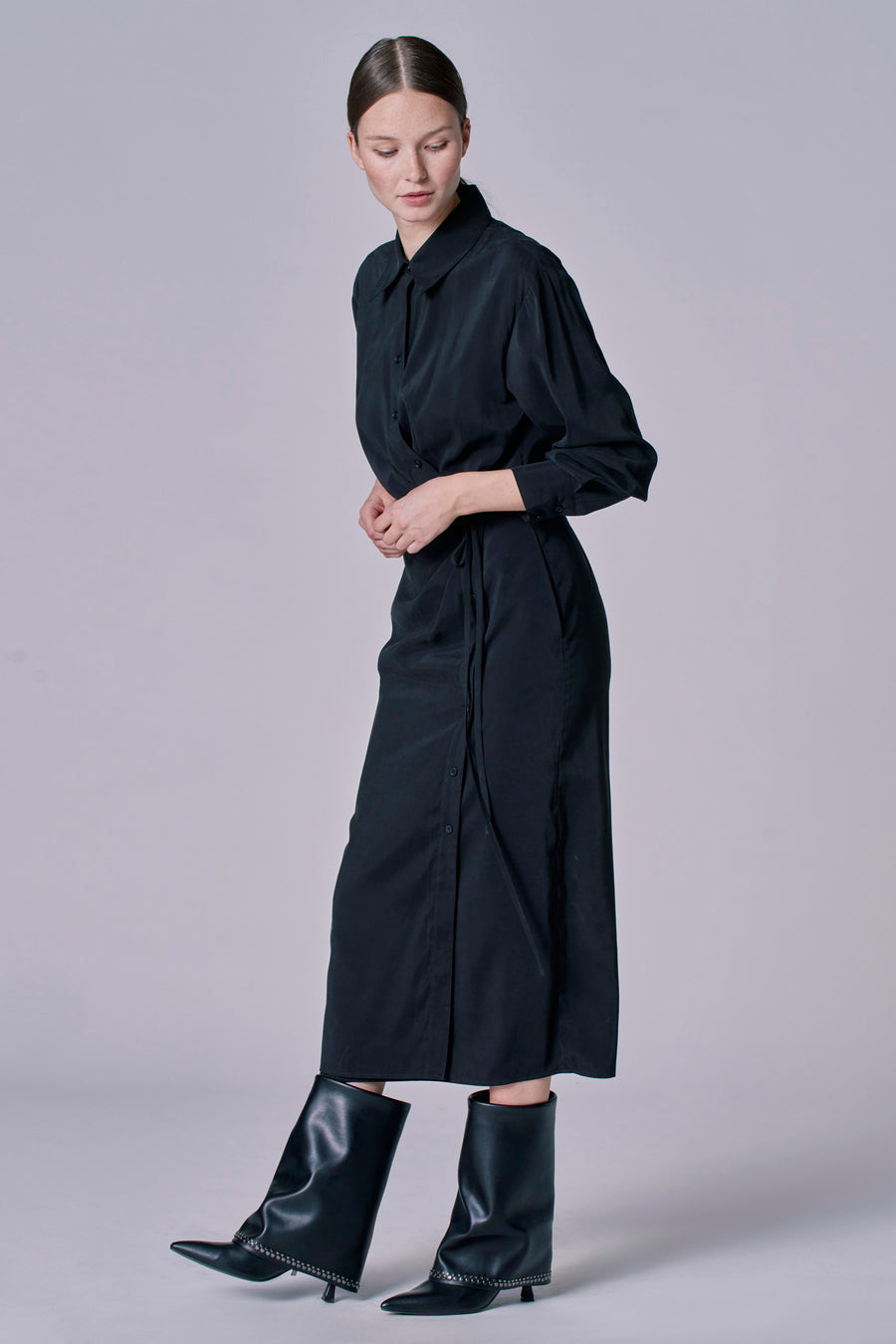 Robe à manches longues - Noir - Astrid Black Label