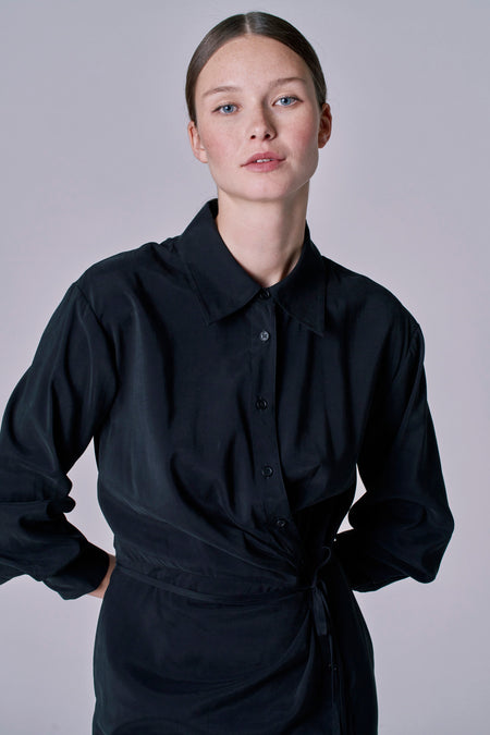 Robe à manches longues - Noir