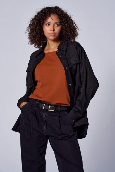 Veste en cuir - Noir